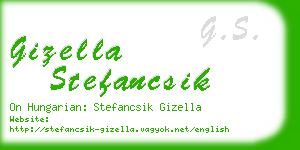 gizella stefancsik business card